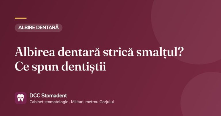 Albirea dentară strică smalțul? Ce spun dentiștii – DCC Stomadent