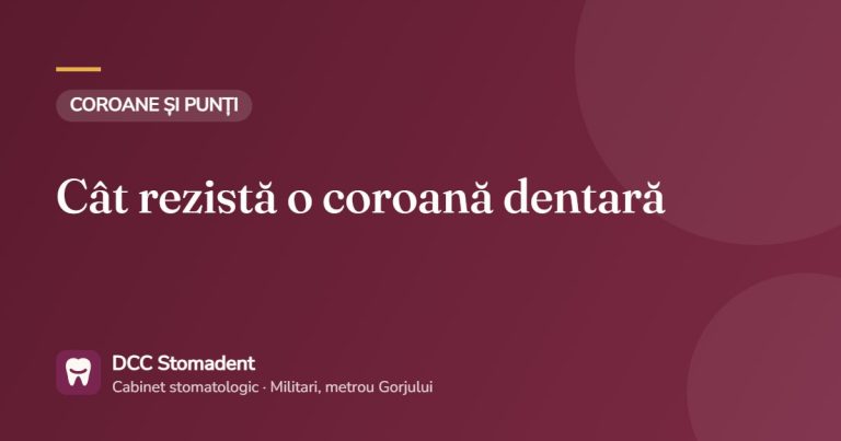 Cât rezistă o coroană dentară – DCC Stomadent