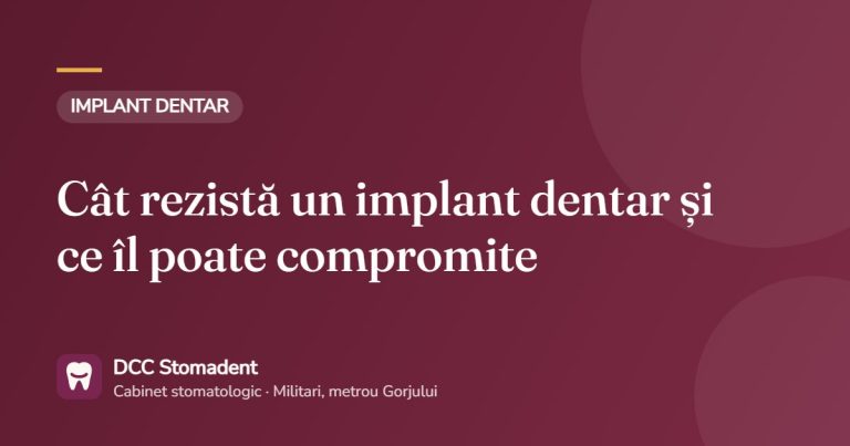 Cât rezistă un implant dentar și ce îl poate compromite – DCC Stomadent