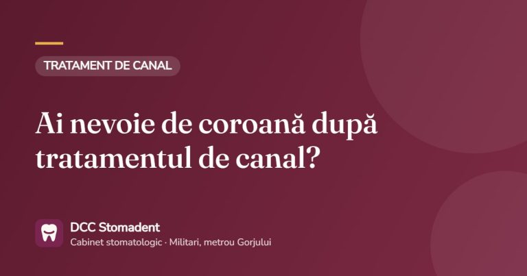 Ai nevoie de coroană după tratamentul de canal? – DCC Stomadent