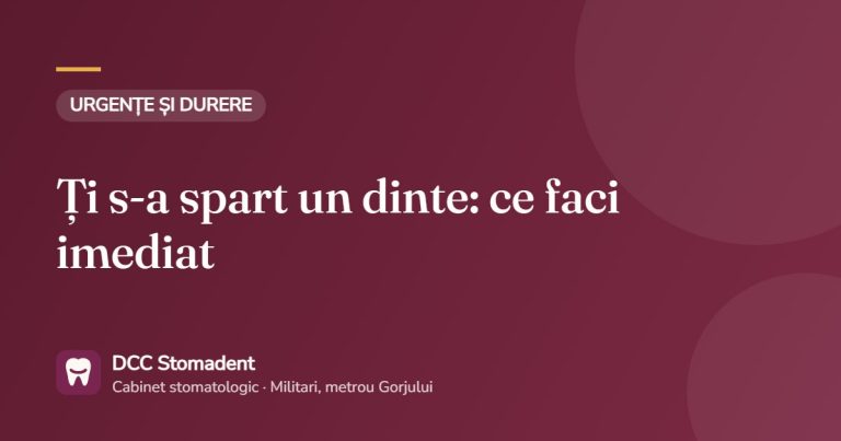 Ți s-a spart un dinte: ce faci imediat – DCC Stomadent