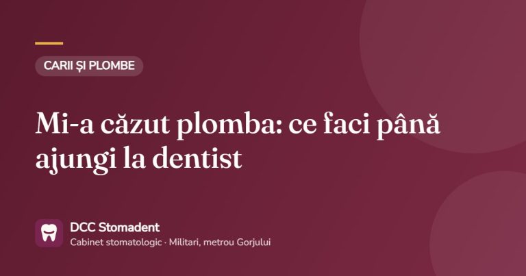 Mi-a căzut plomba: ce faci până ajungi la dentist – DCC Stomadent